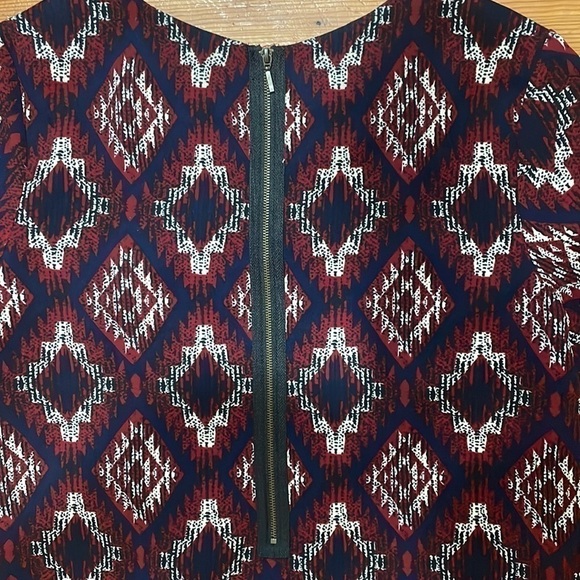 Love 21 red and navy diamond office work dress size large - Picture 5 of 7